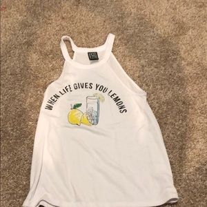 Halter neck white tank